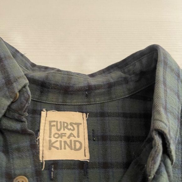 Furst Of A Kind Embroidered Plaid Oversized Button Down Flannel Shirt One Size - Picture 3 of 9